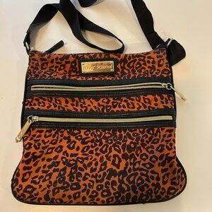 Betsey Johnson Crossover Bag Cheetah Pattern Very Nice